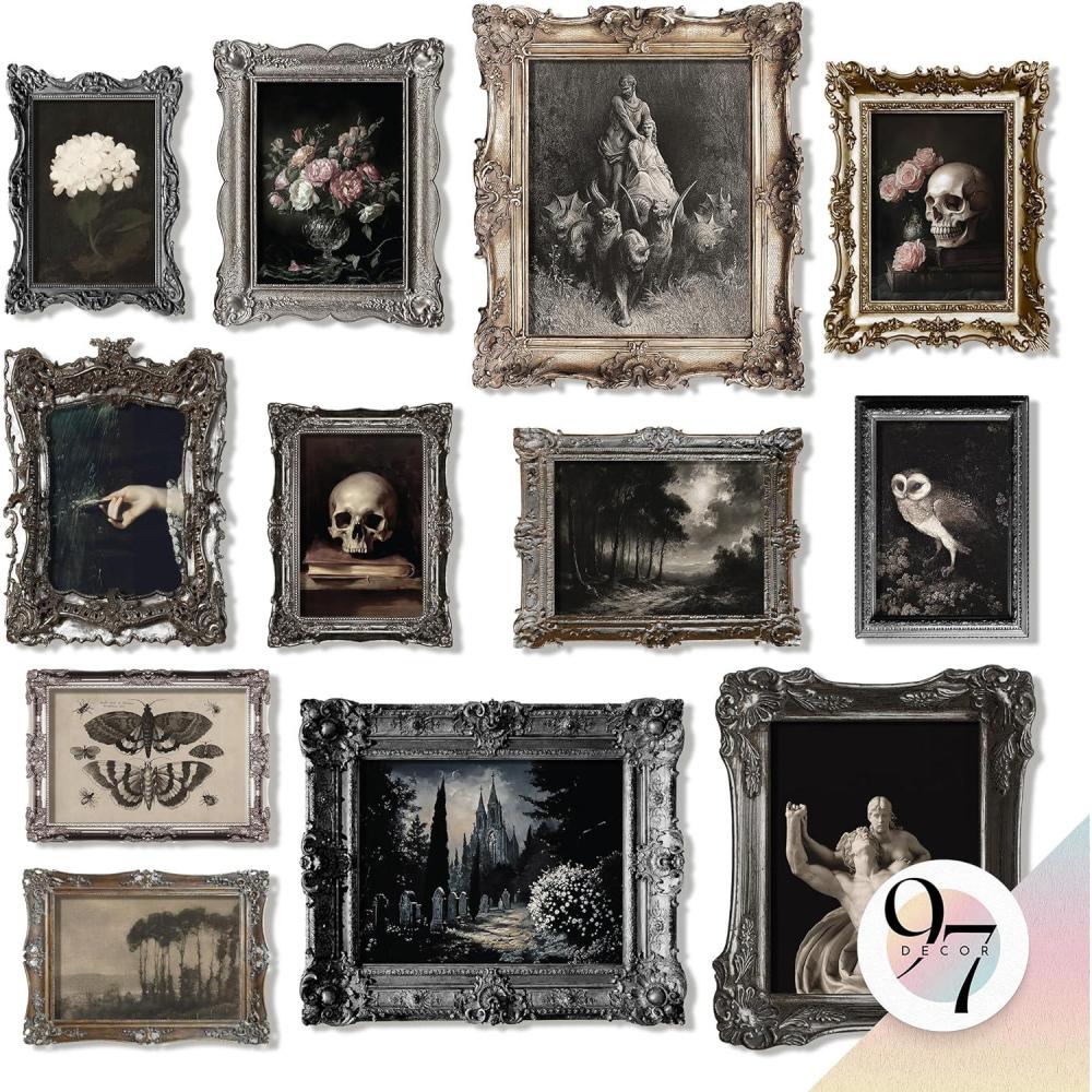 image97 Decor Dark Academia Wall Art Prints  Gothic Bedroom Decor Vintage Goth Posters For Room Aesthetic Halloween Witchy Prints Moody Goth Room Decor Emo Home Decorations unframedVintage Gothic