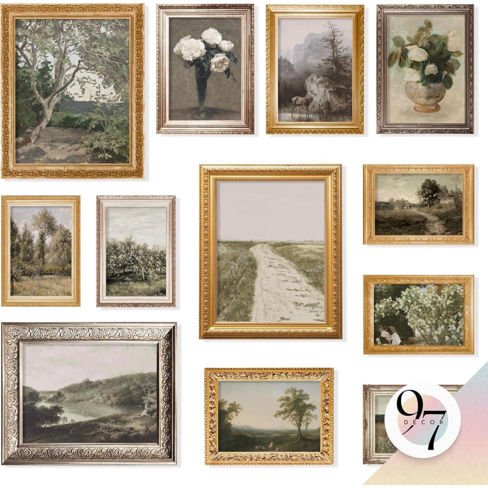 image97 Decor French Country Wall Art Decor  Vintage Wall Art Prints Cottagecore Wall Decor Vintage Botanical Print Nature Poster Landscape Painting Farmhouse Spring Pictures For Home Bedroom Unframed