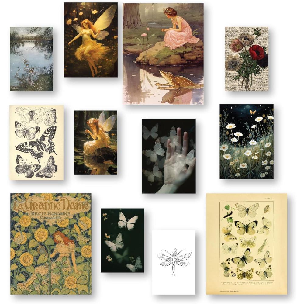 image97 Decor Goblincore Room Decor  Goblin Core Posters For Room Aesthetic Pictures Cottage Core Wall Art Prints Earthy Mushroom Collage Fantasy Nature Decorations For Bedroom Dorm UnframedFairy
