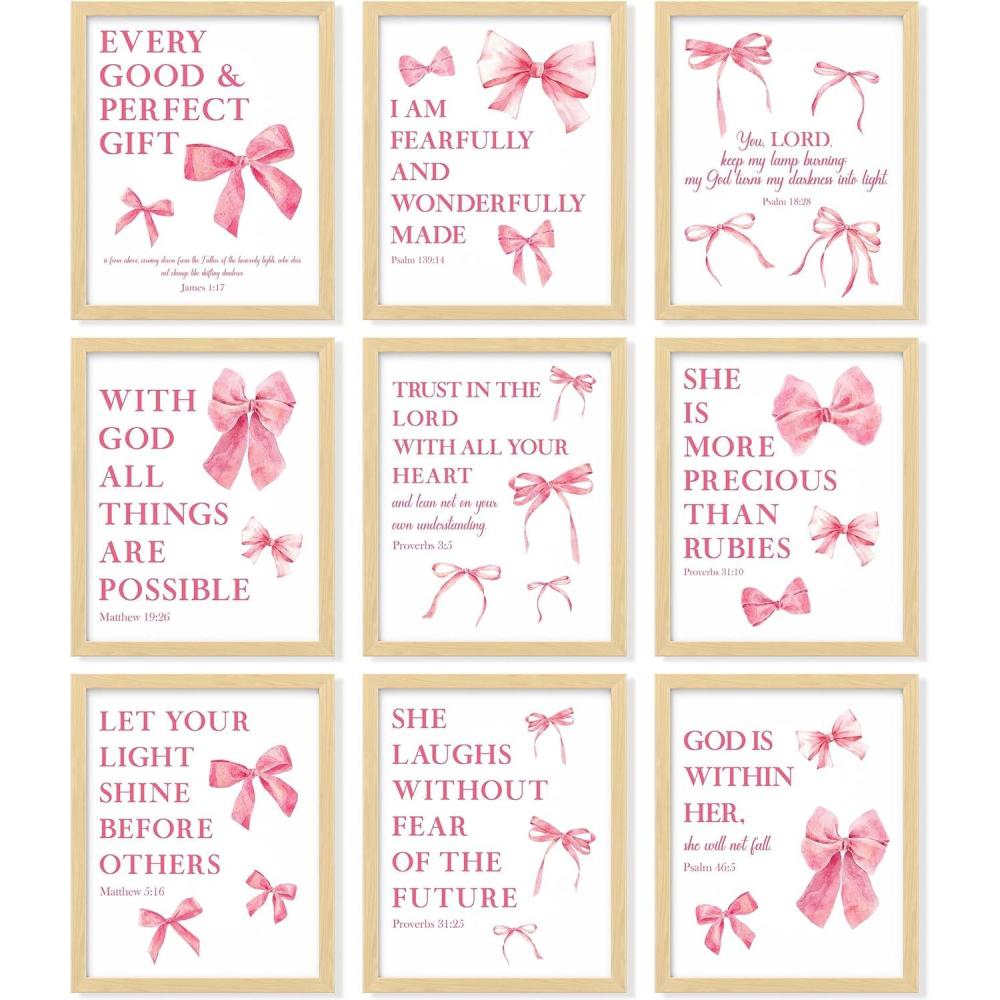image97 Decor LARGE 11x14 Pink Coquette Room Decor Aesthetic  Vintage Coquette Wall Decor Cute Coquette Posters For Girls Dorm Decorations Girly Wall Art Prints Bow Pictures For Bedroom UnframedCoquette 9x8x10