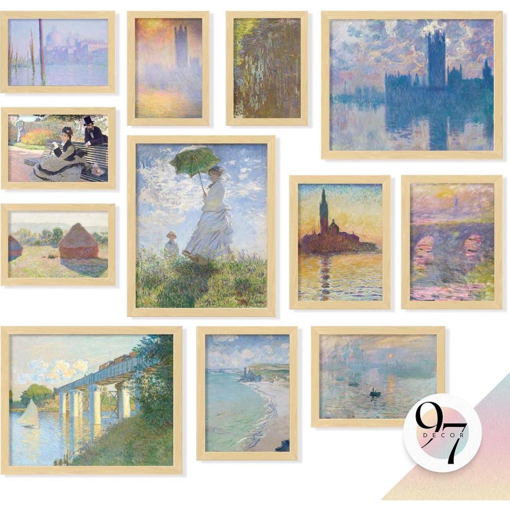 image97 Decor Large 11x14 Claude Monet Wall Art  Claude Monet Prints For Wall Decor Vintage Monet Poster For Room Aesthetic Floral Impressionist Wall Art Eclectic Famous Art Prints For Home UnframedMonet 4