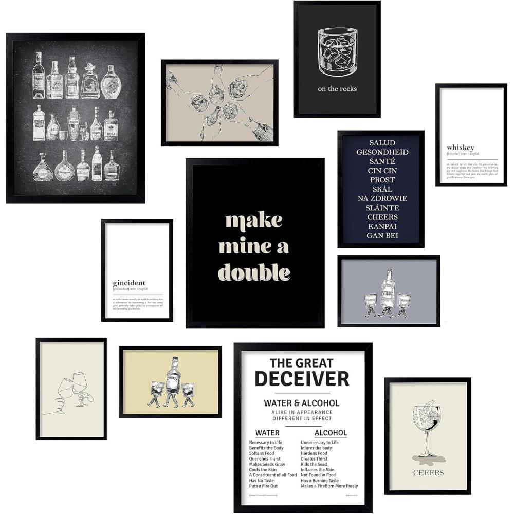 image97 Decor Large 11x14 Vintage Cocktail Poster  Colorful Cocktail Wall Art Retro Bar Cart Decor And Accessories Cute Apartment Aesthetic Pictures Cocktails Recipe Art For College Dorm UnframedMinimal Bar