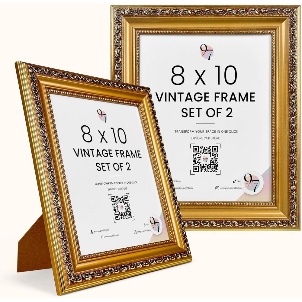 image97 Decor Rustic 5x7 Gold Picture Frame Gold Vintage Frame 5x7 Antique Golden Photo Frames 5 By 7 Picture Frame Ornate Frames For Tabletop And Wall HangingPS Gold Frame