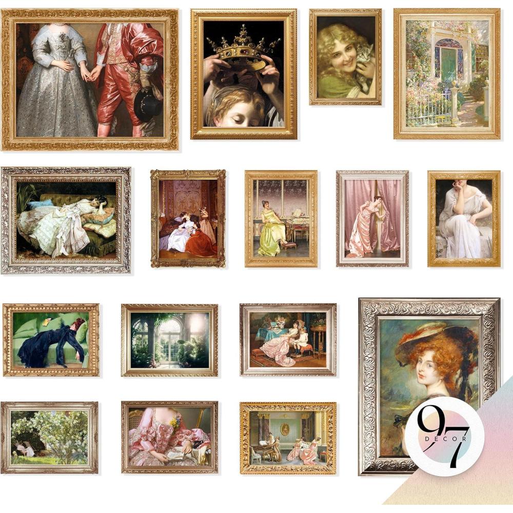 image97 Decor Victorian Wall Decor  40 Pcs Vintage Wall Art Vintage Art Prints Victorian Pictures Coquette French Paintings Antique Aesthetic Photo Collage For Home Bedroom Decorations 4x6Royal Victorian Gx11x14