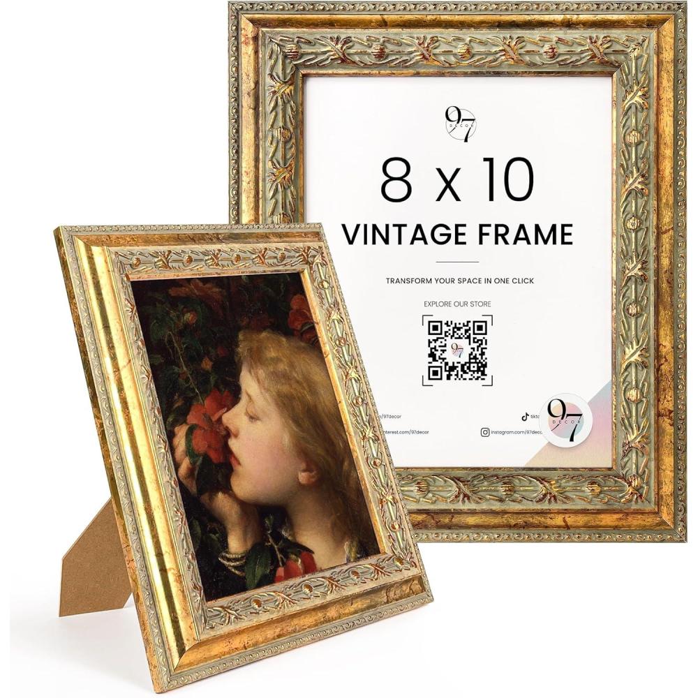 image97 Decor Vintage 8x10 Picture Frame Gold  Rustic 8x10 Gold Frame Ornate Golden Picture Frame 8 x 10 Antique Golden 8 x 10 Frames Victorian 8 By 10 Frames For Wall HangingVintage