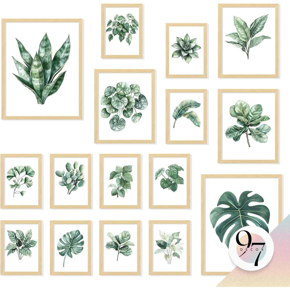image97 Decor Vintage Botanical Wall Art  Greenery Plant Posters For Room Aesthetic Retro Green Plant Pictures Wall Decor Vintage Botanical Prints For Home Bedroom Office Decorations 8x 10 UnframedModern Coffee Gx11x14