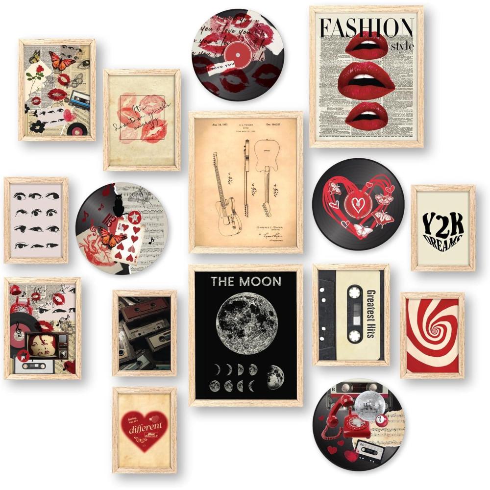 image97 Decor Vintage Downtown Girl Room Decor  Y2k Posters For Room Aesthetic Pictures Cute Y2k Room Decor 2000s Prints Retro Red Wall Art For Teen Girls College Dorm Bedroom Decorations UnframedDowntown Romance 8x10