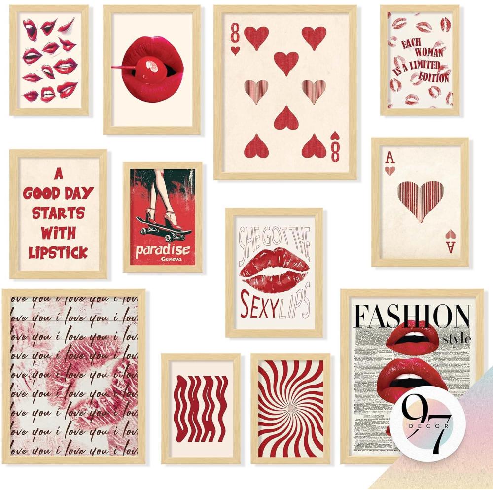 image97 Decor Vintage Downtown Girl Room Decor  Y2k Posters For Room Aesthetic Pictures Cute Y2k Room Decor 2000s Prints Retro Red Wall Art For Teen Girls College Dorm Bedroom Decorations UnframedDowntown Minimalist 8x10
