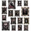 image97 Decor 16 Pcs Floral Gothic Decor for Home  Pink Skull Wall Decor Goth Room Decor Creepy Halloween Wall Decor
