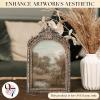 image97 Decor 4x6 Vintage Picture Frame  Ornate Gold Frame 4x6 Antique Photo Frames 4 x 6 Rustic Small Frames Retro Decorative Wall Hanging For HomeBaroque Arch