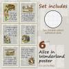 image97 Decor Alice Decor  Wonderland Poster Set Vintage Alice Dictionary Quotes Wall Art Print Alice Painting Artwork Home Decorations for Bedroom 8x10 UNFRAMEDAlice