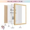 image97 Decor Beige 5x7 Picture Frame  Plexiglass Wall Hanging Wood Frame 1 PackBeige