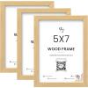 image97 Decor Beige 5x7 Picture Frame  Plexiglass Wall Hanging Wood Frame 1 PackBeige
