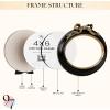 image97 Decor Black And Gold Vintage Picture Frames 4x6  Bow 4x6 Oval Frame Antique Frames 4 X 6 With Glass Front For Tabletop Photo Display And Wall Hanging Antique Wall DecorBow Black