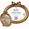 image97 Decor Black And Gold Vintage Picture Frames 4x6  Bow 4x6 Oval Frame Antique Frames 4 X 6 With Glass Front For Tabletop Photo Display And Wall Hanging Antique Wall DecorBow Golden