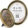 image97 Decor Black And Gold Vintage Picture Frames 4x6  Vintage Oval Picture Frame 4x6 Elegant 4 X 6 Antique Frame With Glass Front For Photo Display Tabletop And Wall MountingBlack Gold Oval
