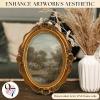 image97 Decor Black And Gold Vintage Picture Frames 4x6  Vintage Oval Picture Frame 4x6 Elegant 4 X 6 Antique Frame With Glass Front For Photo Display Tabletop And Wall MountingOrnate Oval