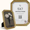 image97 Decor Black Gothic Picture Frame 5x7  Vintage Picture Frames 5x7 Victorian 5 x 7 Frame Halloween Goth Photo Frames With Glass Front For Tabletop And Wall Hanging Gothic Wall Decor For HomeGold Ornate