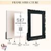 image97 Decor Black Gothic Picture Frame 5x7  Vintage Picture Frames 5x7 Victorian 5 x 7 Frame Halloween Goth Photo Frames With Glass Front For Tabletop And Wall Hanging Gothic Wall Decor For HomeBlack Vintage