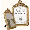 image97 Decor Black Gothic Picture Frame 5x7  Vintage Picture Frames 5x7 Victorian 5 x 7 Frame Halloween Goth Photo Frames With Glass Front For Tabletop And Wall Hanging Gothic Wall Decor For HomeBaroque