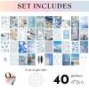 image97 Decor Coastal Wall Art  40 Pcs Blue Ocean Art Prints Beachy Collage Summer Pictures Beach Wall Decor For Bedroom Dorm 4x6Coastal