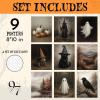 image97 Decor Cute Ghost Decor  Vintage Halloween Wall Art Prints Ghost Pictures Wall Decors Dark Spooky Poster For Room Aesthetic Pictures Halloween Decorations Indoor 2025 For Home Bedroom UnframedFall Halloween