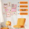 image97 Decor Cute Ghost Decor  Vintage Halloween Wall Art Prints Ghost Pictures Wall Decors Dark Spooky Poster For Room Aesthetic Pictures Halloween Decorations Indoor 2025 For Home Bedroom UnframedPink Halloween