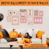 image97 Decor Cute Ghost Decor  Vintage Halloween Wall Art Prints Ghost Pictures Wall Decors Dark Spooky Poster For Room Aesthetic Pictures Halloween Decorations Indoor 2025 For Home Bedroom UnframedPink Halloween