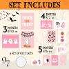 image97 Decor Cute Ghost Decor  Vintage Halloween Wall Art Prints Ghost Pictures Wall Decors Dark Spooky Poster For Room Aesthetic Pictures Halloween Decorations Indoor 2025 For Home Bedroom UnframedPink Halloween
