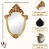 image97 Decor Decorative Gold Wall Mirror Vintage Decor  Small Antique Mirror for Table Top and Wall Mounting Ornate Vintage Mirrors Frame for Home Bedroom Makeup Room 116x9 InchRoyal Shield