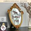 image97 Decor Decorative Gold Wall Mirror Vintage Decor  Small Antique Mirror for Table Top and Wall Mounting Ornate Vintage Mirrors Frame for Home Bedroom Makeup Room 116x9 InchRoyal Shield