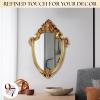 image97 Decor Decorative Gold Wall Mirror Vintage Decor  Small Antique Mirror for Table Top and Wall Mounting Ornate Vintage Mirrors Frame for Home Bedroom Makeup Room 116x9 InchRoyal Shield
