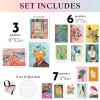 image97 Decor Eclectic FRAMED Wall Art Set  Colorful Eclectic Decor Retro Colorful Wall Art Prints Trendy Maximalist Decoration Aesthetic Pictures Gallery Wall Prints Famous Artist Posters For Bedroom BEIGE FRAMEEclectic Brighten 12x8x10