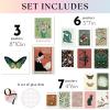 image97 Decor Eclectic Wall Art FRAMED  Vintage Boho Wall Decor Trendy Boho Prints For Wall Framed Gallery Wall Art Set Dorm Posters For Room Aesthetic Pictures Maximalist Decorations For Home BEIGE FRAMEEclectic Tranquility 16x8x10