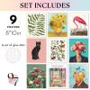 image97 Decor Eclectic Wall Art FRAMED  Vintage Boho Wall Decor Trendy Boho Prints For Wall Framed Gallery Wall Art Set Dorm Posters For Room Aesthetic Pictures Maximalist Decorations For Home BEIGE FRAMEEclectic Bloom 9x8x10