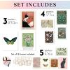 image97 Decor Eclectic Wall Art FRAMED  Vintage Boho Wall Decor Trendy Boho Prints For Wall Framed Gallery Wall Art Set Dorm Posters For Room Aesthetic Pictures Maximalist Decorations For Home BEIGE FRAMEEclectic Tranquility 12x8x10