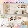 image97 Decor Eclectic Wall Art FRAMED  Vintage Boho Wall Decor Trendy Boho Prints For Wall Framed Gallery Wall Art Set Dorm Posters For Room Aesthetic Pictures Maximalist Decorations For Home BEIGE FRAMEEclectic Tranquility 16x8x10