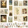 image97 Decor FRAMED 16PCS Vintage Fairycore Decor  Fairy Wall Decoration Aesthetic Cottage Wall Art Fairy Core Posters Fairy Art Prints Cottagecore Mushroom Pictures Earthy Fairy Decoration for Bedroom Home BEIGE FRAMEFairycore Gx8x10