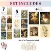 image97 Decor FRAMED 16PCS Vintage Fairycore Decor  Fairy Wall Decoration Aesthetic Cottage Wall Art Fairy Core Posters Fairy Art Prints Cottagecore Mushroom Pictures Earthy Fairy Decoration for Bedroom Home BEIGE FRAMEFairycore Gx8x10