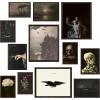 image97 Decor FRAMED Gothic Wall Art  Dark Academia Decor For Bedroom Gothic Posters For Room Halloween Gothic Prints For Home Goth Gallery Wall Frame Set Vintage Framed Wall Art Black FrameDark Academia