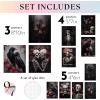 image97 Decor Framed Gothic Wall Art  Goth Wall Decor Romantic Gothic Decorations For Bedroom Floral Goth Wall Art Prints Creepy Dark Raven Skull Poster Moody Halloween Decorations Aesthetic Pictures for HomeGothic Romantic