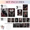 image97 Decor Framed Gothic Wall Art  Goth Wall Decor Romantic Gothic Decorations For Bedroom Floral Goth Wall Art Prints Creepy Dark Raven Skull Poster Moody Halloween Decorations Aesthetic Pictures for HomeGothic Eternal Love