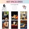 image97 Decor Funny Cat Poster  8x10 Cat Art Wall Decor Cute Cats Pictures Kitty Cats Wall Art Prints Funny Animal Painting for Home Bedroom Decorations UNFRAMEDCute Cat