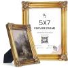 image97 Decor Rustic 5x7 Gold Picture Frame Gold Vintage Frame 5x7 Antique Golden Photo Frames 5 By 7 Picture Frame Ornate Frames For Tabletop And Wall HangingGold Rectangle