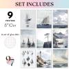 image97 Decor Rustic Nautical Wall Decor  Vintage Nautical Wall Art Farmhouse Coastal Prints Ship Painting Vintage Beach Posters Ocean Art Prints Sailboat Pictures For Home Bedroom 8x10 UnframedBright Coastal 9x8x10