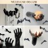 image97 Decor Scary Halloween Decorations Indoor  Dark Hand Wall Mount Gothic Home Decor Aesthetic Spooky Wall Art Halloween Sculpture For Bedroom Creepy Witch Hands Hanging Keys Jewelry include BatsHand Sculpture
