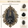 image97 Decor Scary Halloween Decorations Indoor  Dark Hand Wall Mount Gothic Home Decor Aesthetic Spooky Wall Art Halloween Sculpture For Bedroom Creepy Witch Hands Hanging Keys Jewelry include BatsBat Sculpture
