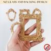 image97 Decor Small Gold Picture Frames Set 5 Pcs Oval Rectangle Golden Mini Frames Baroque Gallery Wall Frame Pack Assorted Vintage Frame For Wall Decor without Standing And Backing NonMagnetic