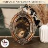 image97 Decor Vintage Picture Frames 4x6  Antique Oval Picture Frame 4x6 Ornate Gold Frame 4 X 6 For Tabletop And Wall Hanging Antique Wall DecorBronze