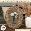 image97 Decor Vintage Picture Frames 4x6  Antique Oval Picture Frame 4x6 Ornate Gold Frame 4 X 6 For Tabletop And Wall Hanging Antique Wall DecorFloral